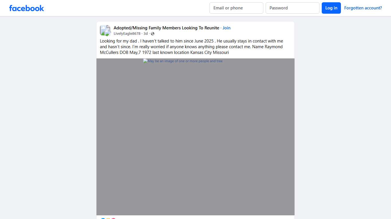 Adopted/Missing Family Members Looking To Reunite Looking for my dad Facebook